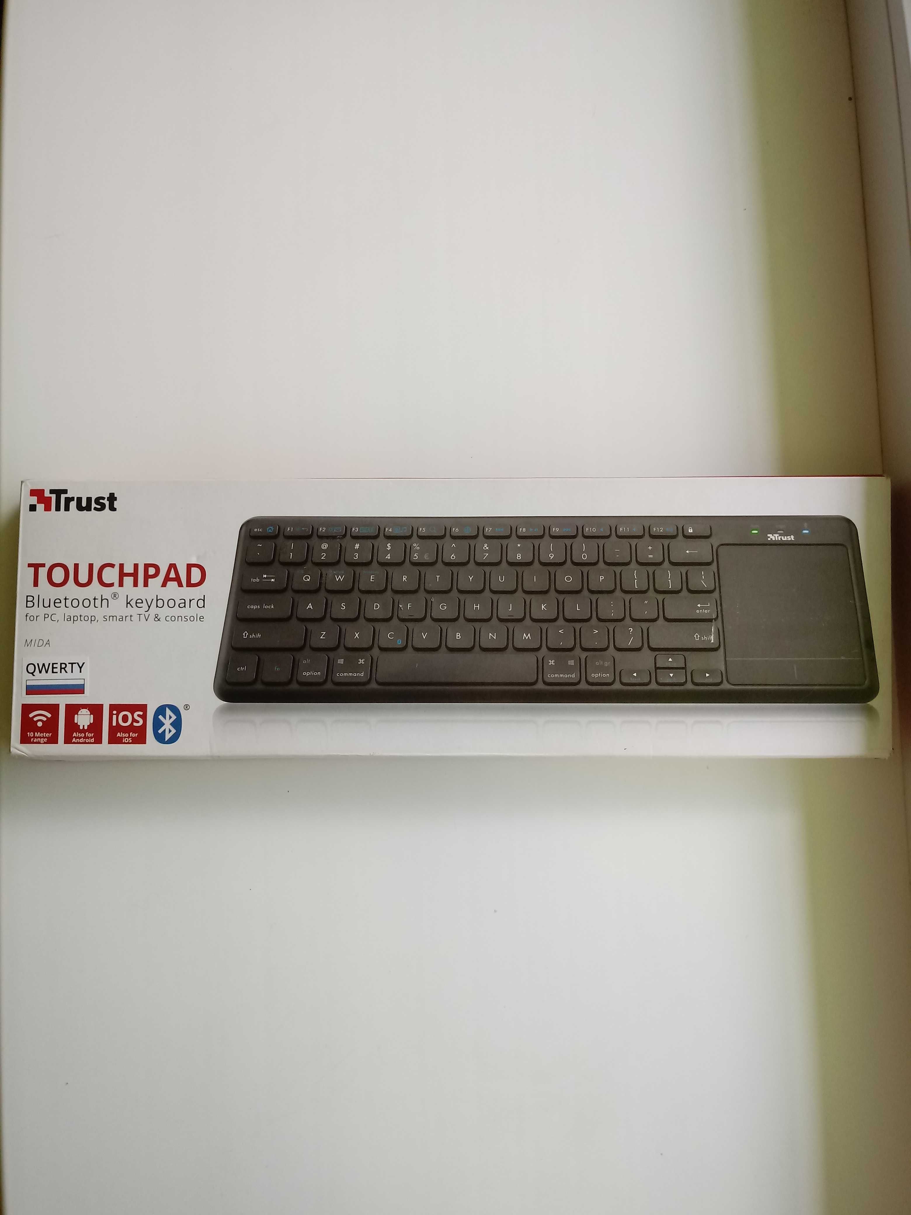 Безпровідна блютуз клавіатура Trust Mida Keyboard XL Touchpad