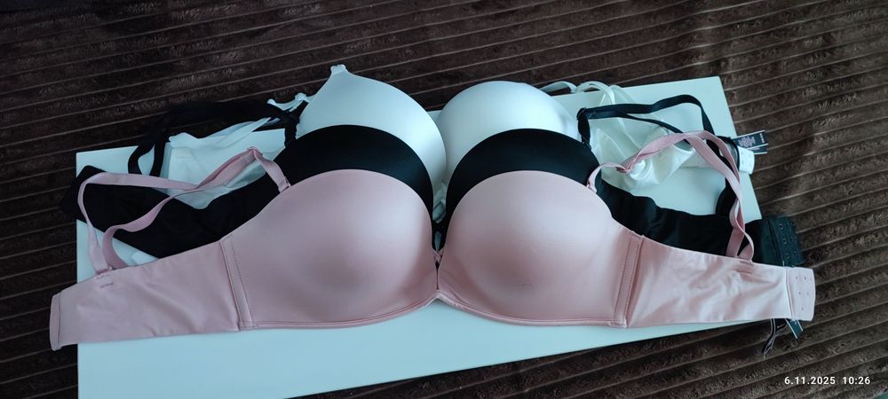 Stanik podwójny push up Victoria's Secret 3 szt