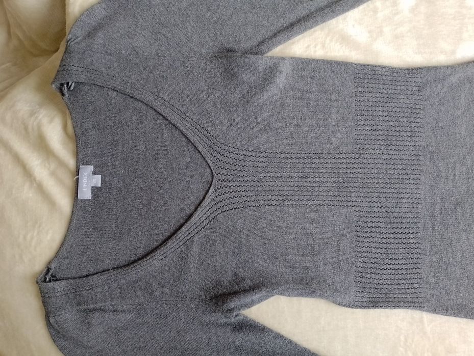 Sukienka  LINDEX sweterkowa dzianina zimowa jesienna do rajstop talia