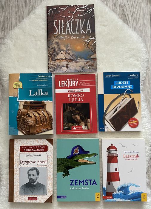 Zestaw lektur szkolnych – idealny do szkoły podstawowej i średniej!
