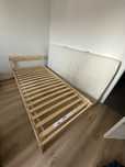 Łóżko 90x200 IKEA RAMA NEIDEN, DNO LURÖY, Materac inne, jednoosobowe
