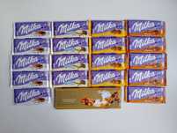 Zestaw słodyczy czekolada Milka biała Oreo caramel toffee yoghurt