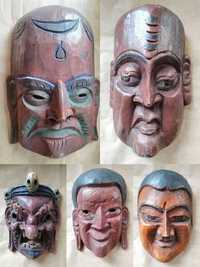 Maska afrykańska oryginalna 5 sztuk kolekcja