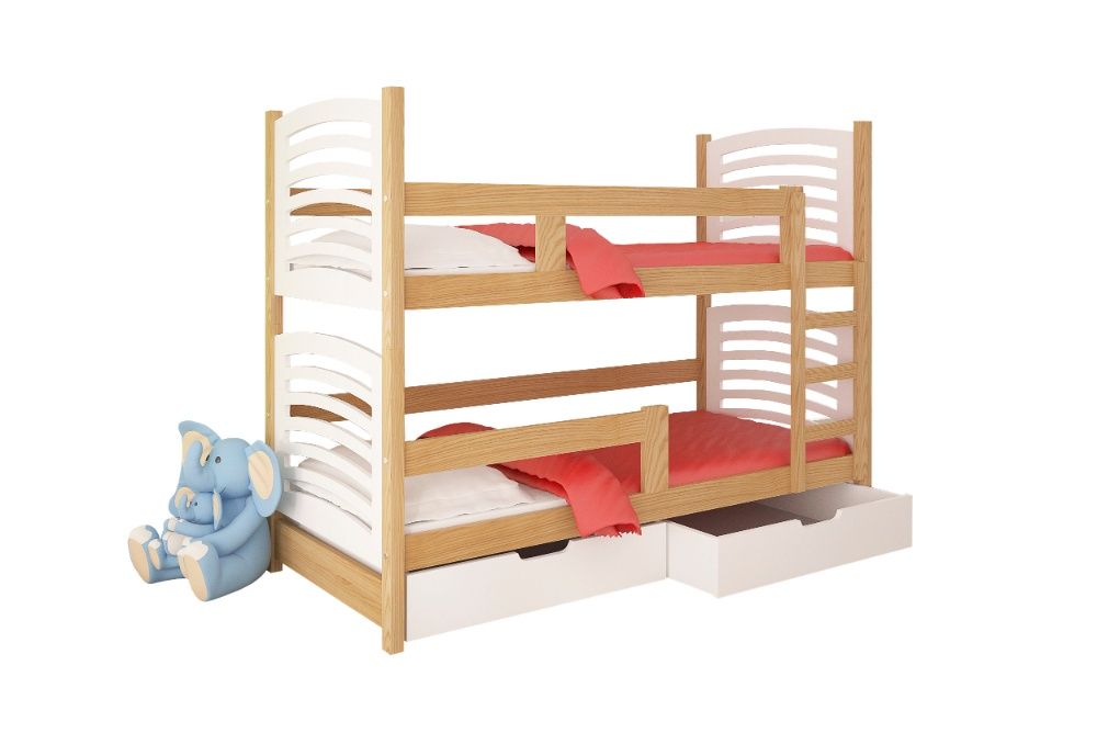 Młodzieżowe łóżko piętrowe OLEK dwuosobowe + materace!