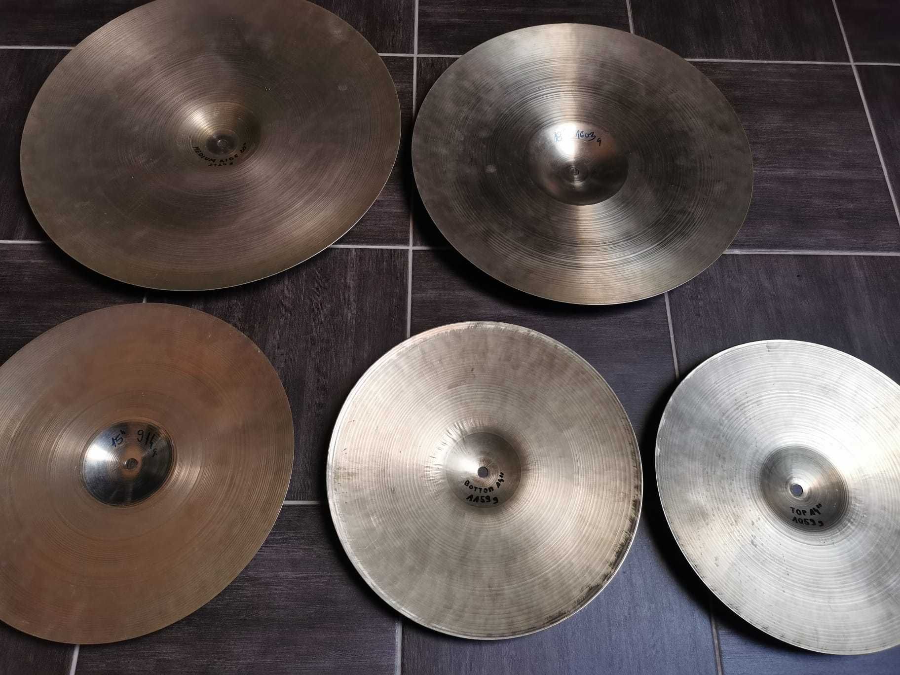 Set Zildjian Avedis Vintage 15,18,20 plus hihat Ufip Ritmo Vintage 14