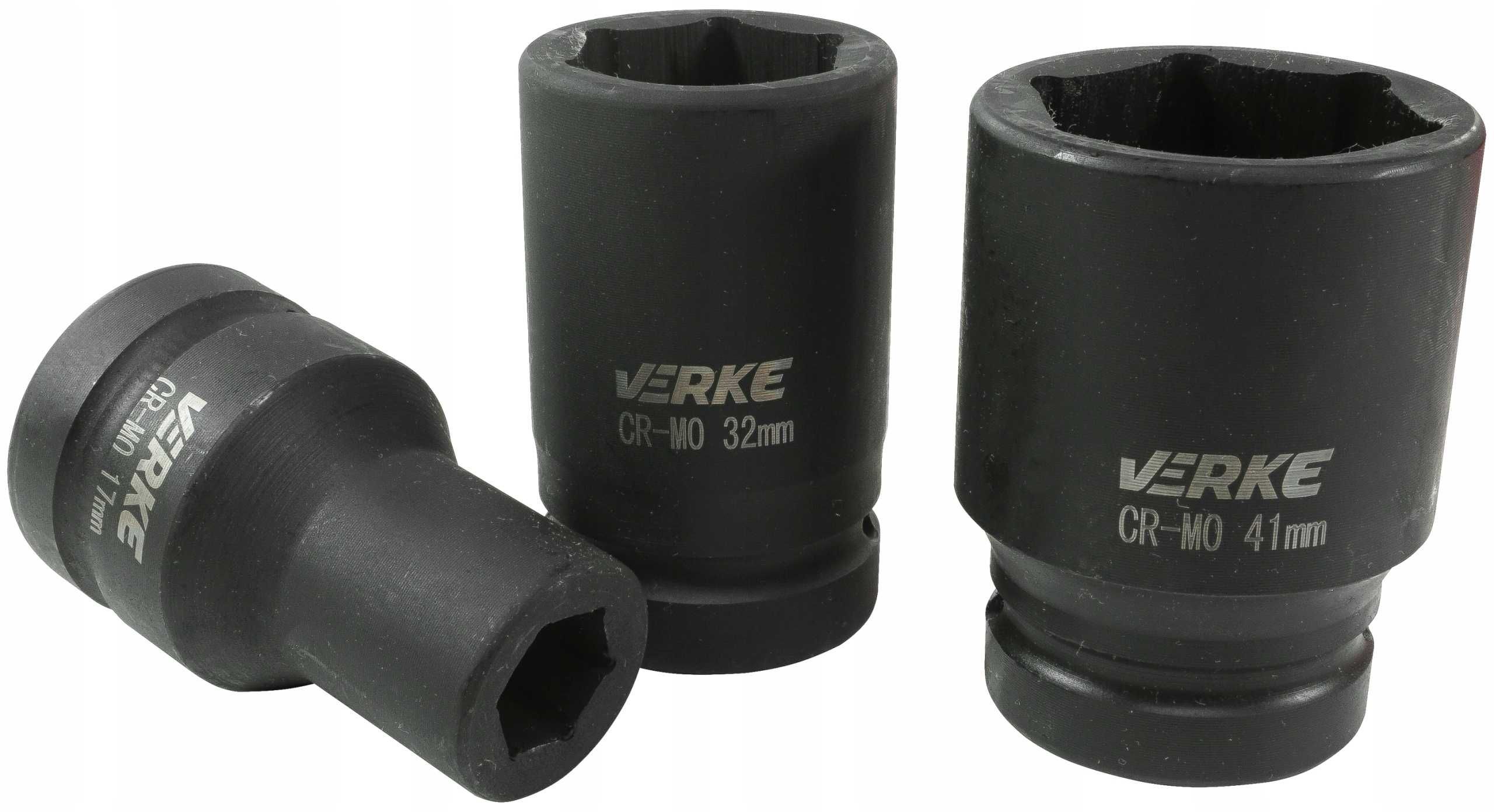 Zestaw nasadek udarowych długich Verke V39465 1" 17-41 mm 10 szt.