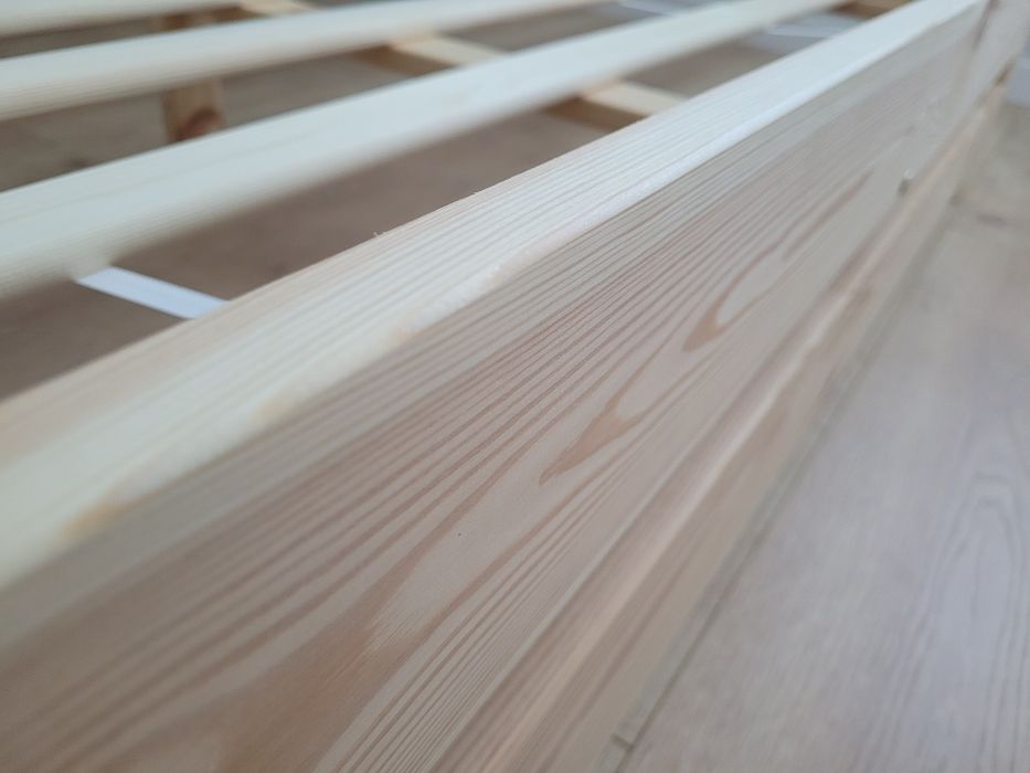 ŁÓŻKO DREWNIANE sosnowe 160x200 + stelaż drewniany