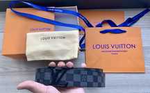 Pasek Louis Vuitton LV Monogram męski czarny