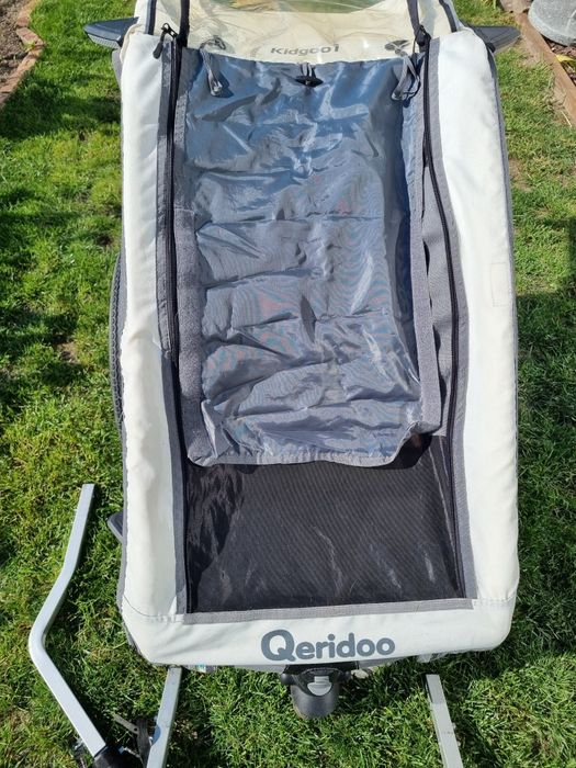 Przyczepka rowerowa , z kołem do biegania i kolem spacerowym Qeridoo