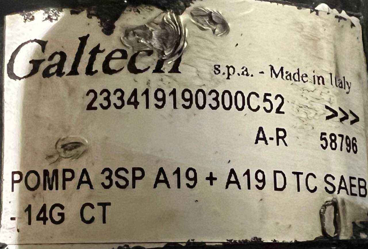 Galtech 3SP A19+A19 D TC SAEB-14G CT Pompa hydrauliczna