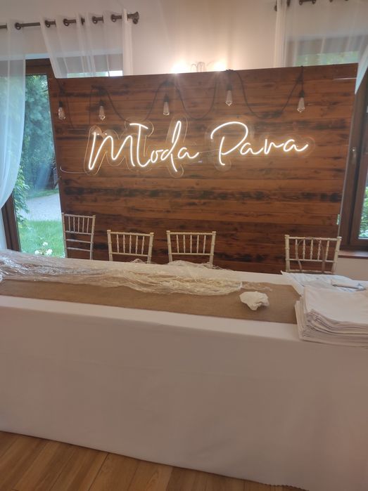 Ledon neon led napis młoda para wesele