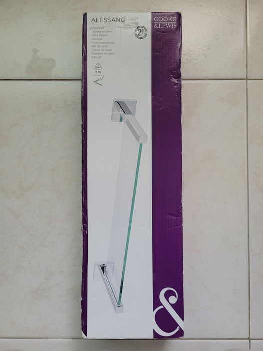 Prateleira em vidro para wc ou cozinha