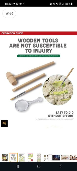 Zesaw do wykopalisk dinozaurów