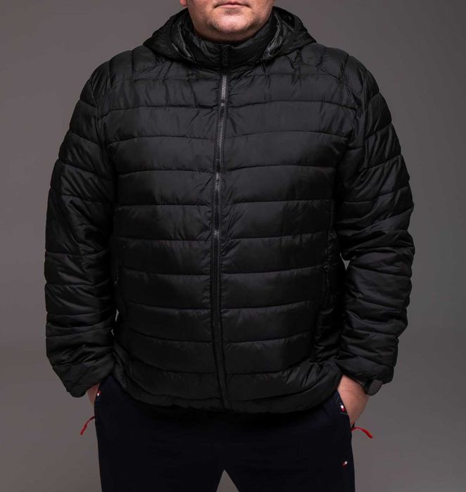 Куртка чоловіча утеплена чорна демісезон БАТАЛ