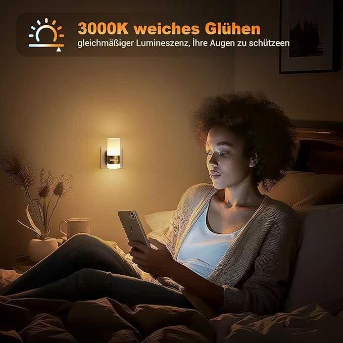 JandCase lampka ścienna wewnętrzna czujnik ruchu wtyczka eu