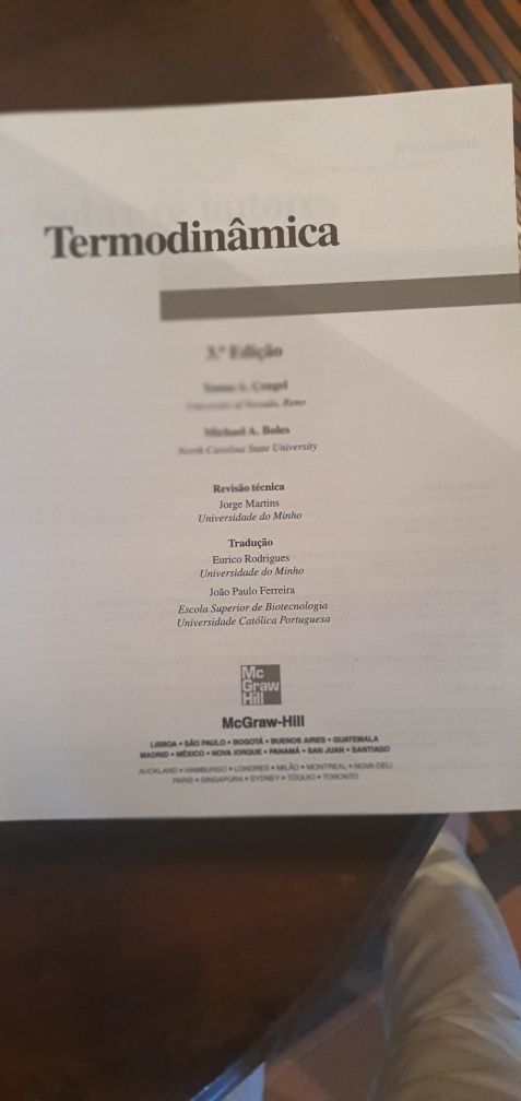Livro Termodinâmica 3° Ed. Português