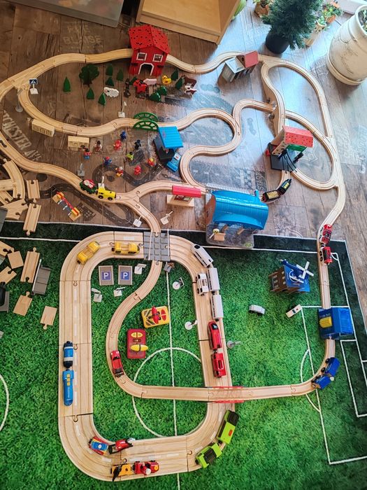 Mega duży zestaw torów drewnianych
