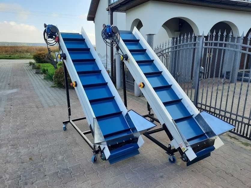 Przenośnik Taśmowy wznoszący 2m x 0,5 m