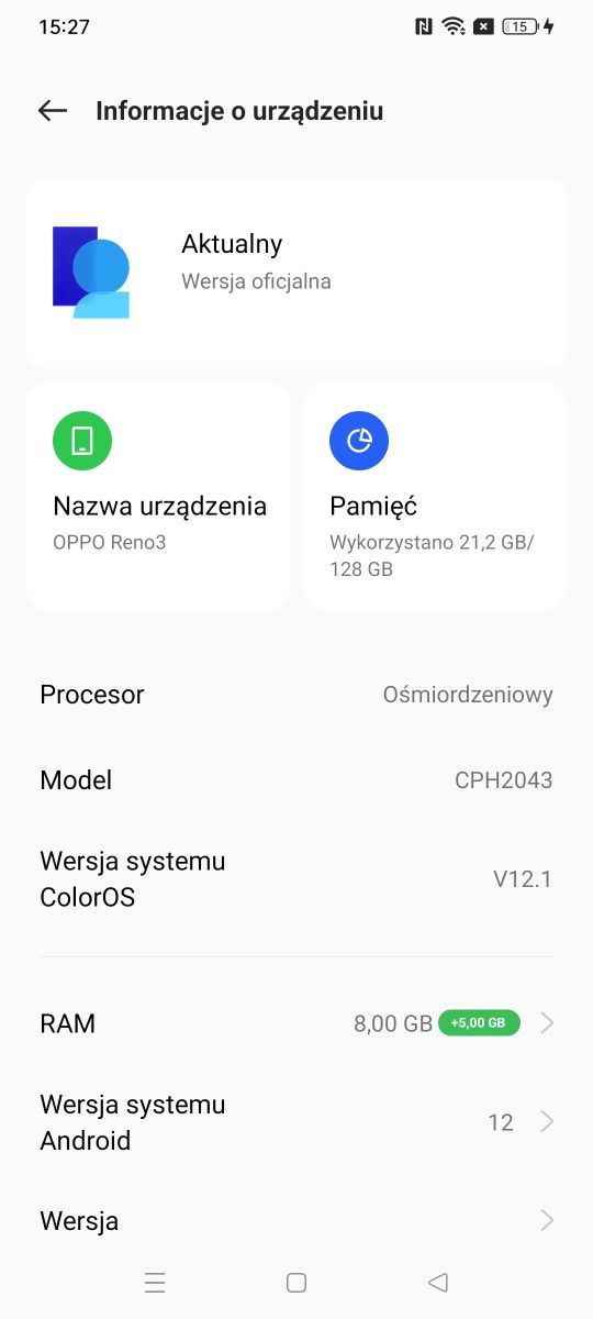Oppo Reno 3 128 GB Dual SIM