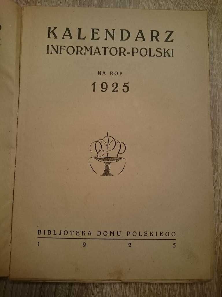 KALENDARZ Informator Polski na rok 1925