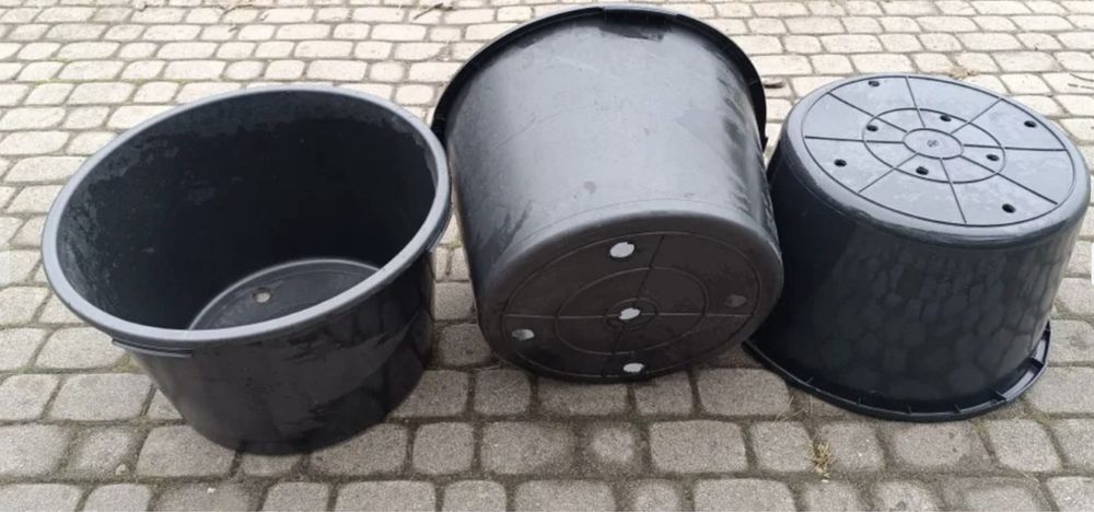 Doniczka produkcyjna okragla 90 litrów z rantem