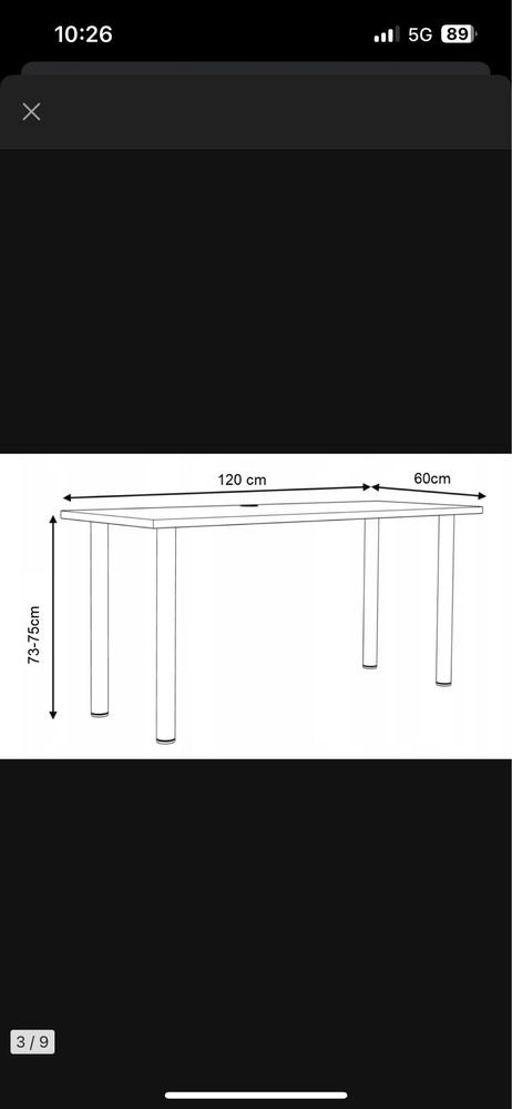 Stolig gamingowy/stolik komputerpwy/stolik 60*120 cm