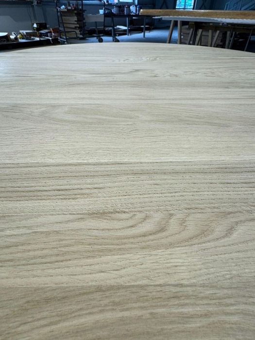 Blat dębowy okrągły LITY DĄB na stół stolik surowy NA WYMIAR