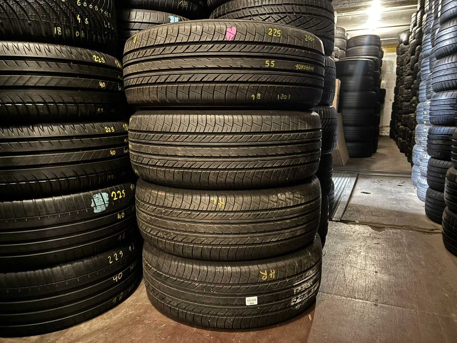 4X OPONY LETNIE 225/55R18 98H Yokohama BluEarth E70 7.7MM 2020R CAŁE!
