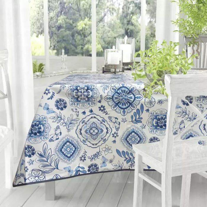 Cerata włoska kolekcja - Piastrella okrągła niebieska - Ø 140 cm