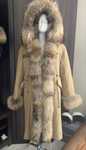 Parka z jenotem naturalnym X-long style