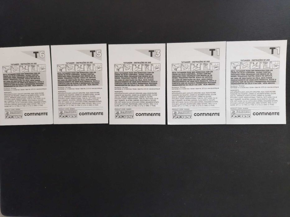 Cromos "Fome de vencer" continente