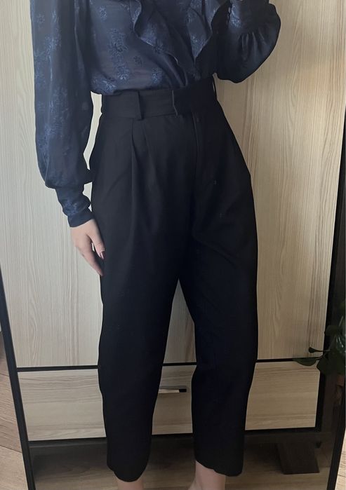 Eleganckie czarne spodnie cygaretki H&M