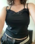 Czarny vintage top