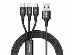 Kabel USB - USB typ C / microUSB / Lightning Baseus 1,2 m