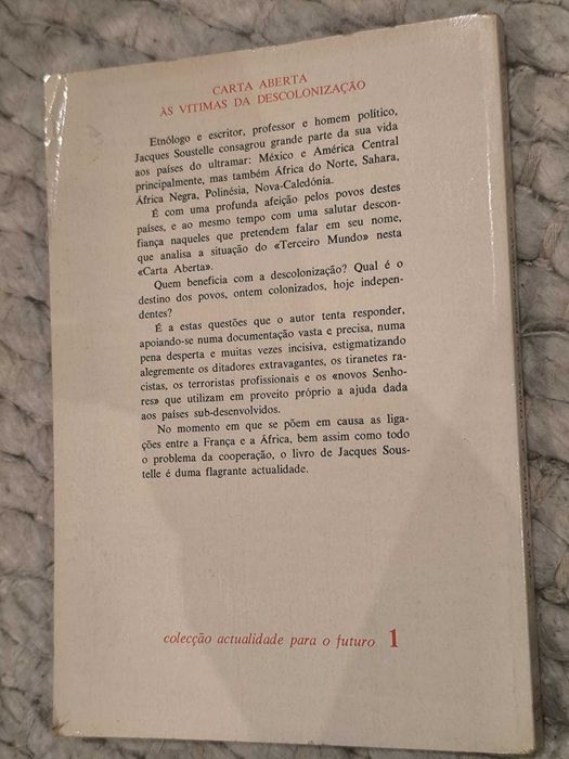 Livro "Carta Aberta Às Vitimas Da Descolonização" de Jacques Soustelle
