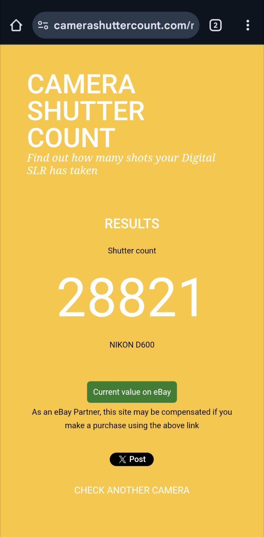 Nikon D600 з пробігом у 28 тис.