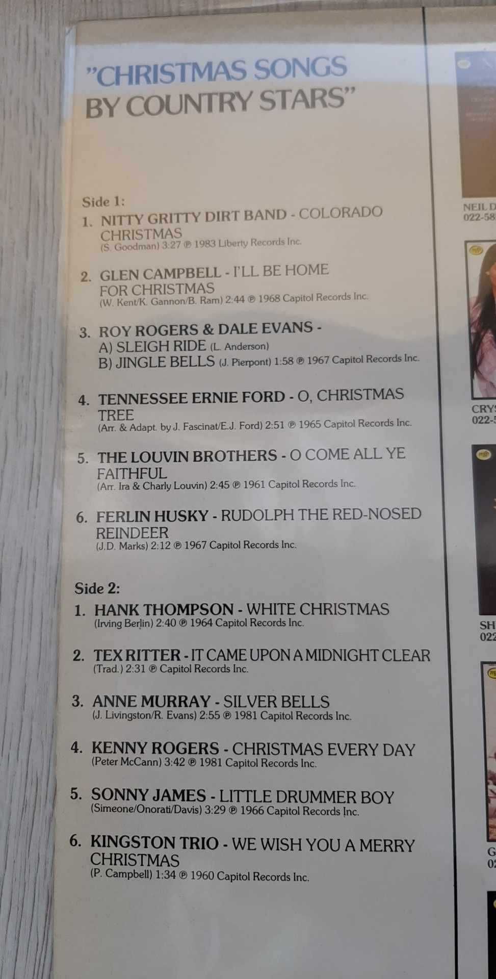 Christmas Songs by Country Stars (kolędy)- płyta winylowa