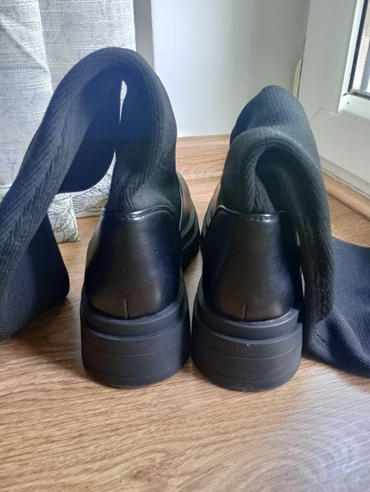 Kozaki za kolano ze skarpetą