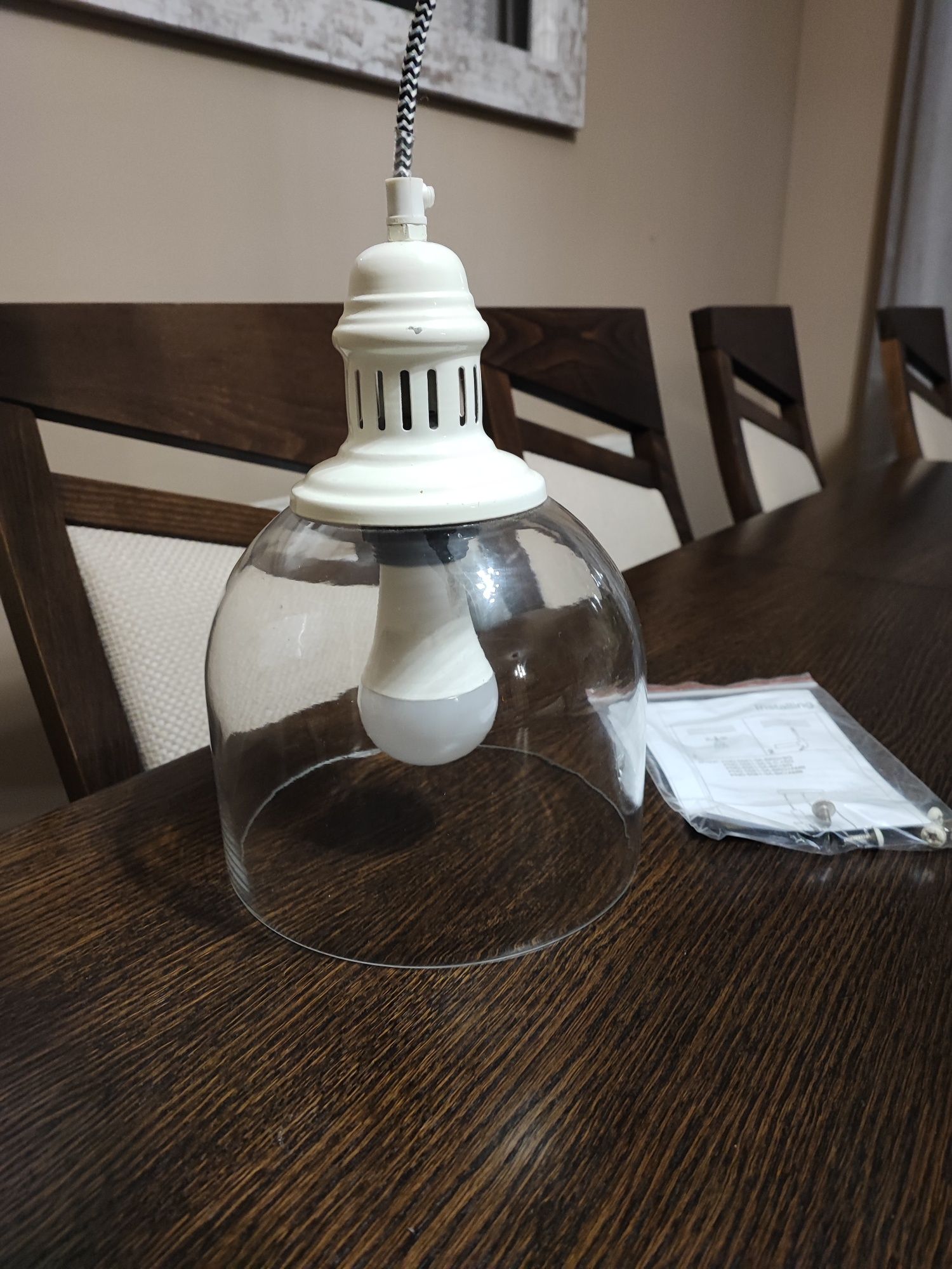 Lampa sufitowa szklana