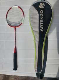 Raquete de badminton e mochila