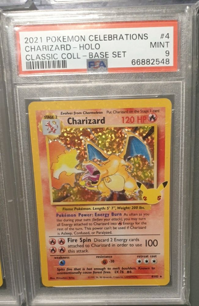 karta Pokemon Charizard Celebrations PSA 9
