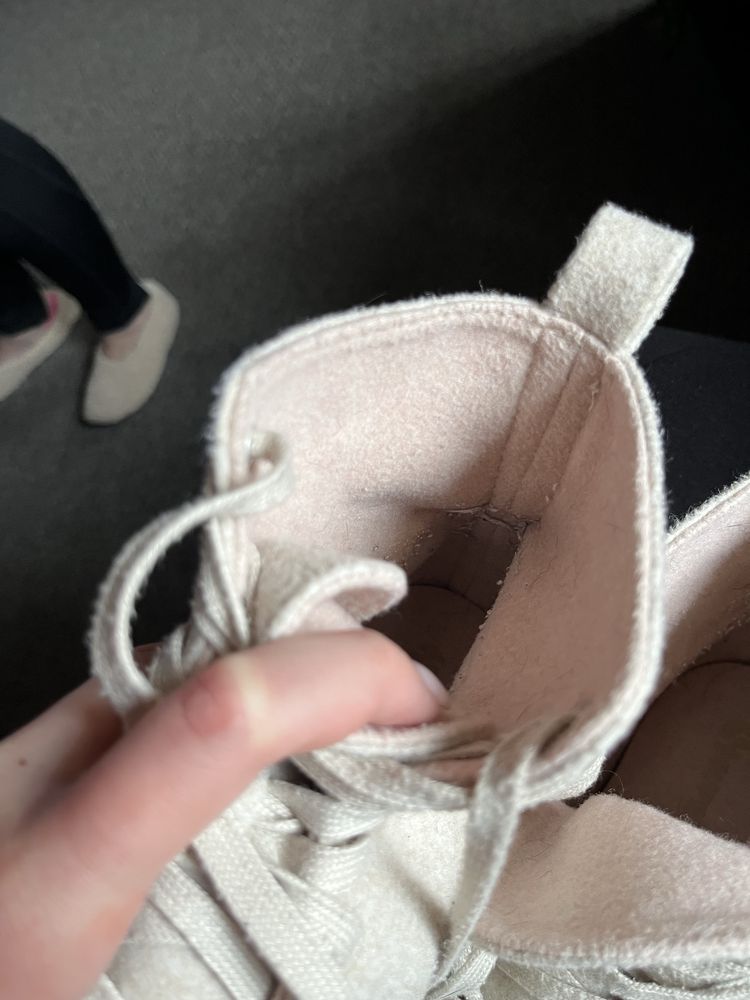 Buty Superga sneakersy trampki wysokie platforma 38 beżowe