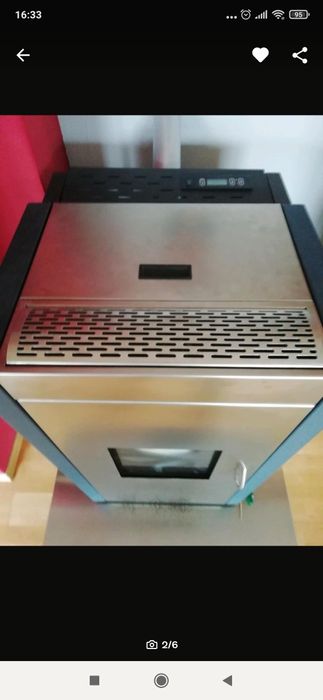 Piec kominek peletowy z płaszczem wodnym - 10kw - CALIMAX TWIST 80/20