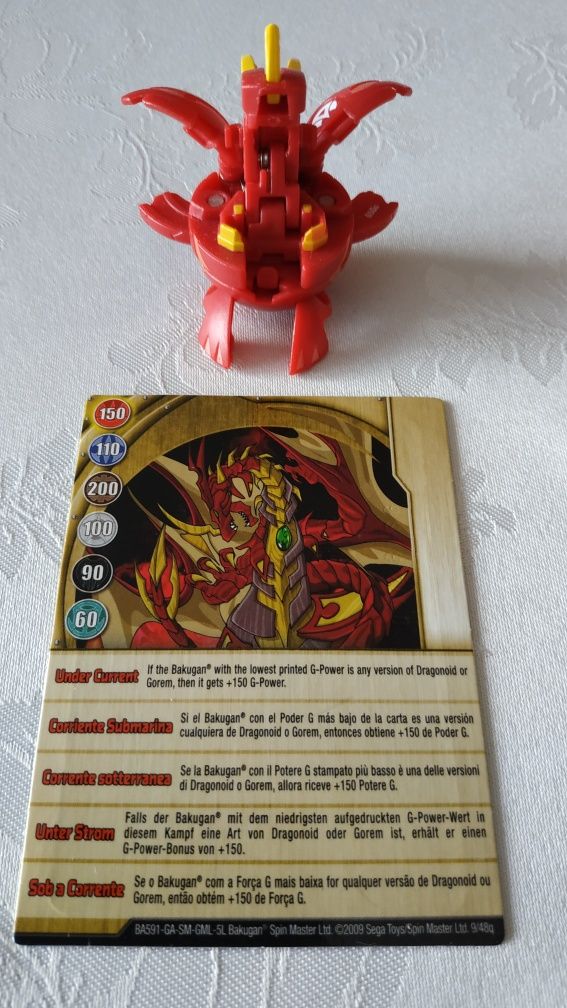Bakugan Neo Dragonoid B2 z kartą magnetyczną i 2 kartkami specjalnymi