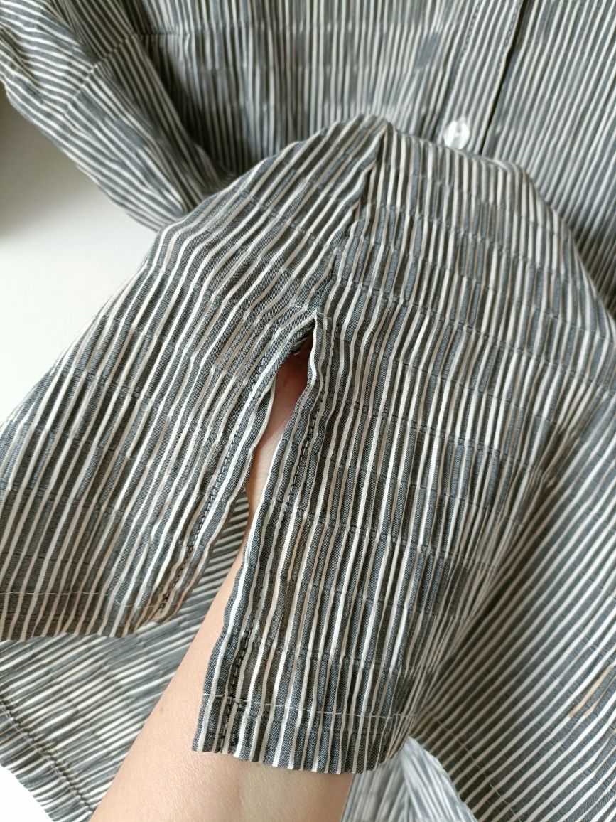 Koszula damska szara w paski plus size Ulla Popken 46