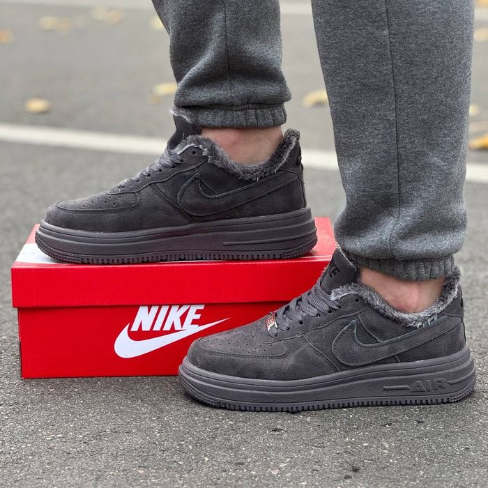 Чоловічі Зимові Кросівки Nike Air Force 1 Low Хутро