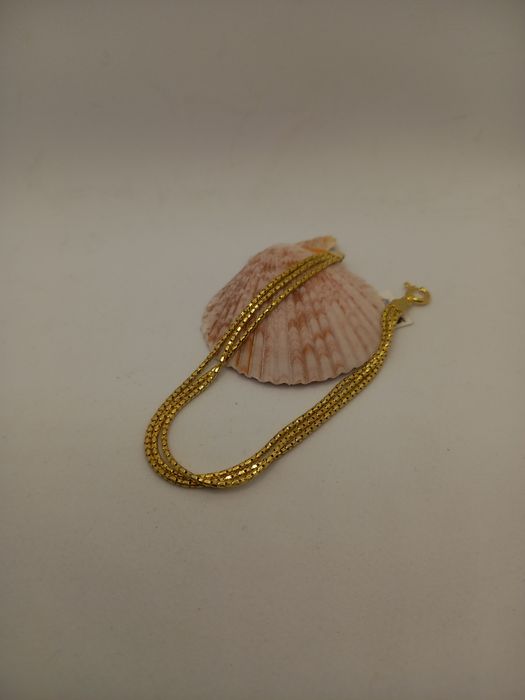 Srebrna pozłacana bransoletka, próba 925, długość 19 cm