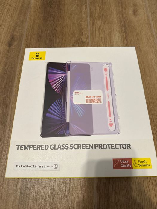 BASEUS SZKŁO HARTOWANE iPad Pro 12.9 (2018/20/21/22) +zestaw montażowy