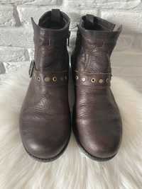 Think! Іспанські жіночі коричневі шкіряні черевики 39 розміру