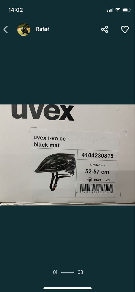 Kask Uvex i-vo cc 56-60 black smoke mat